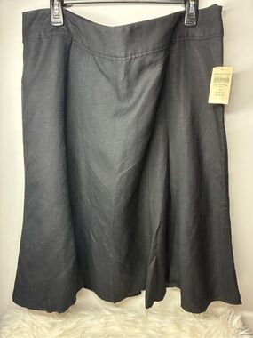 Coldwater Creek Black Midi A-Line Skirt